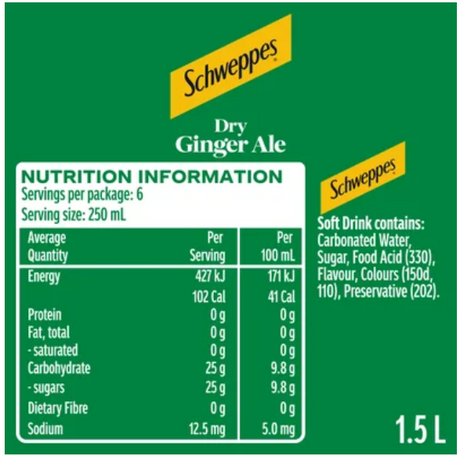 Schweppes Dry Ginger Ale 1.5l