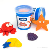 Milan Soft Dough Glitter Colours Assorted Pack 5 - Cafe Supply