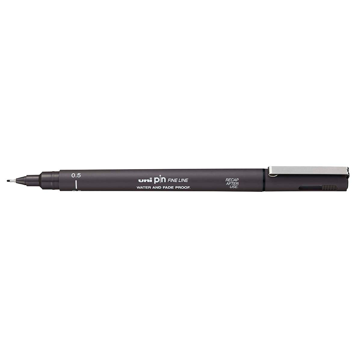 Uni Pin Fineline Permanent 0.5 mm Dark Grey - Cafe Supply