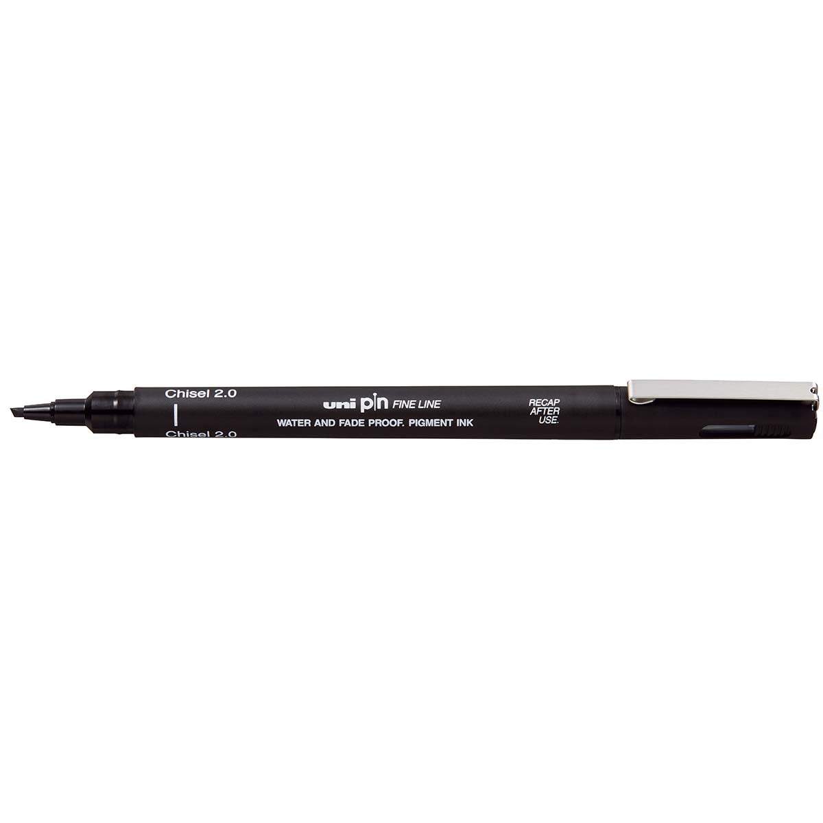 Uni Pin Fineline Permanent 2.0mm Chisel Tip Black - Cafe Supply