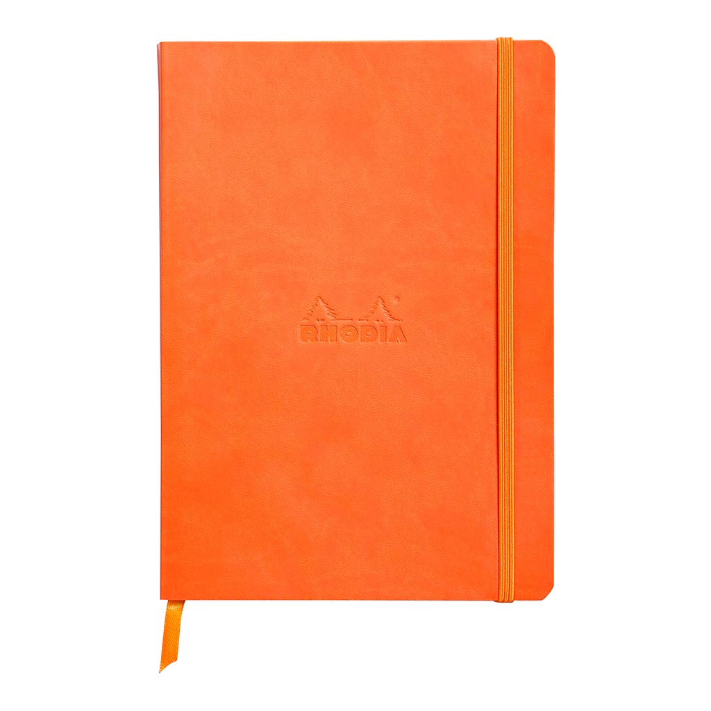 Rhodiarama Softcover Notebook A5 Lined Tangerine - Cafe Supply