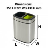 20L Rectangular S/S Recycling Bin - Cafe Supply