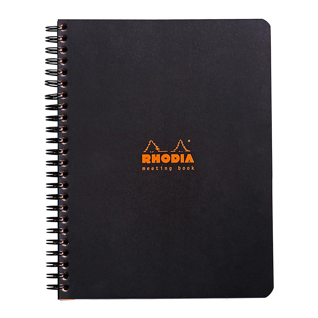 Rhodia Meeting Book Spiral A5+ Black - Cafe Supply