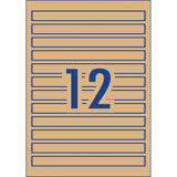 Avery Label L7145 Wrapround Kraft 190x16mm 12up 15 Sheets - Cafe Supply