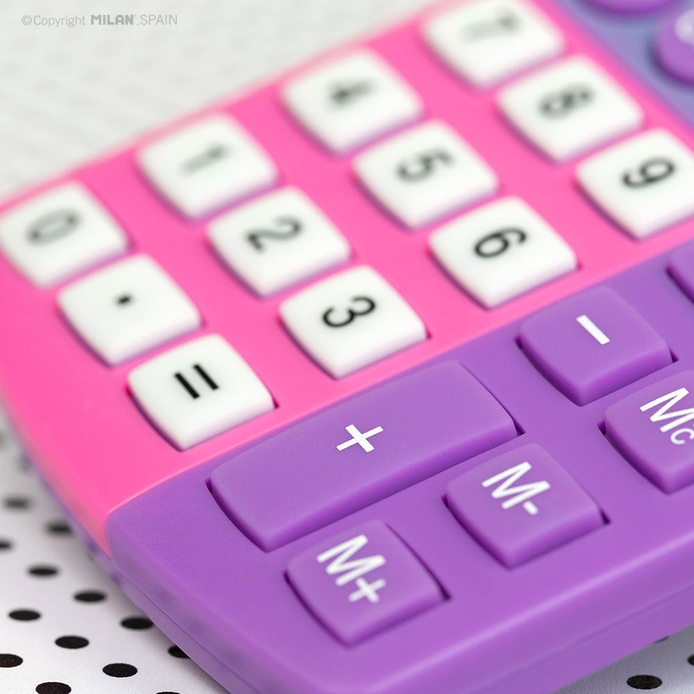 Milan Calculator Sunset Pocket 8 Digit Assorted Colours - Cafe Supply
