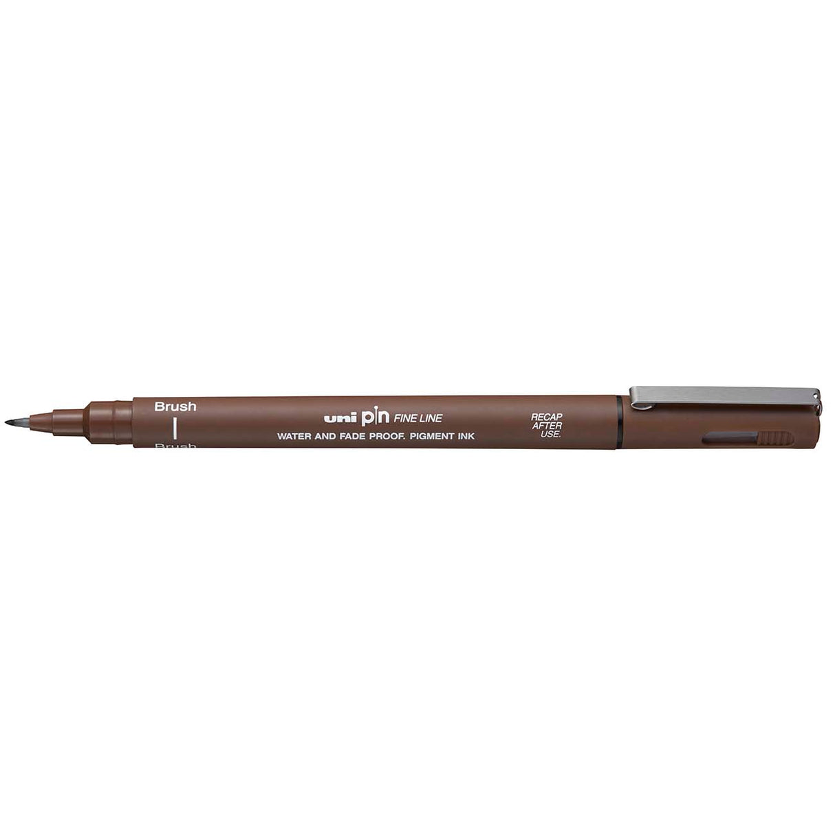 Uni Pin Fineline Permanent Brush Tip Sepia - Cafe Supply