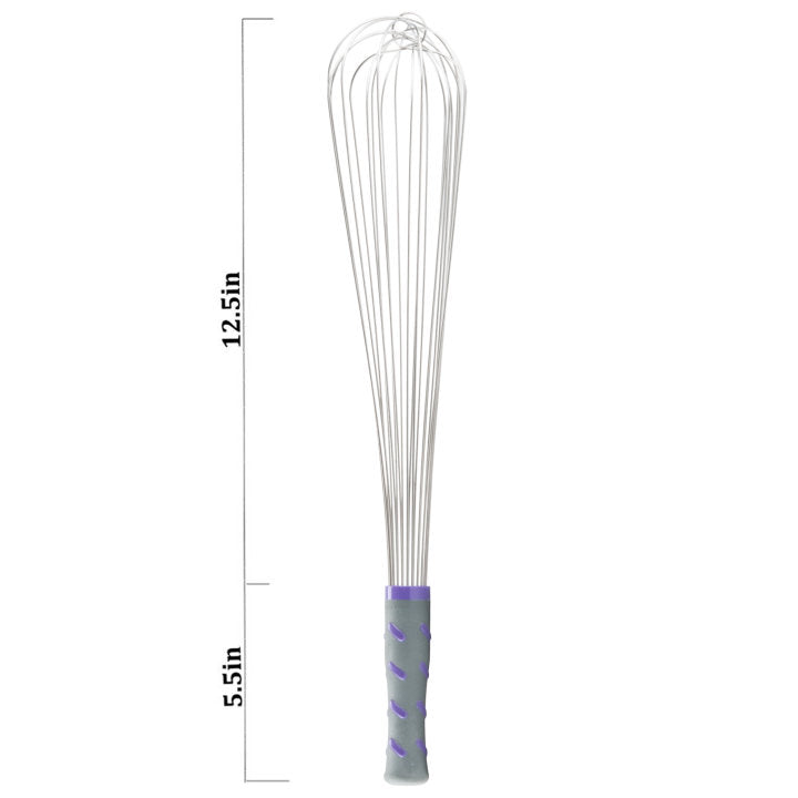 18-inch stainless steel piano whip with nylon handle - Cafe Supply