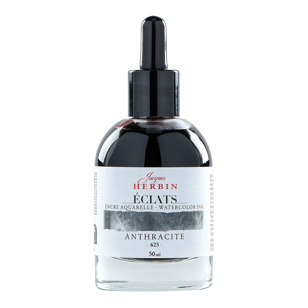 Jacques Herbin Eclats Watercolour Ink 625 Anthracite 50ml - Cafe Supply