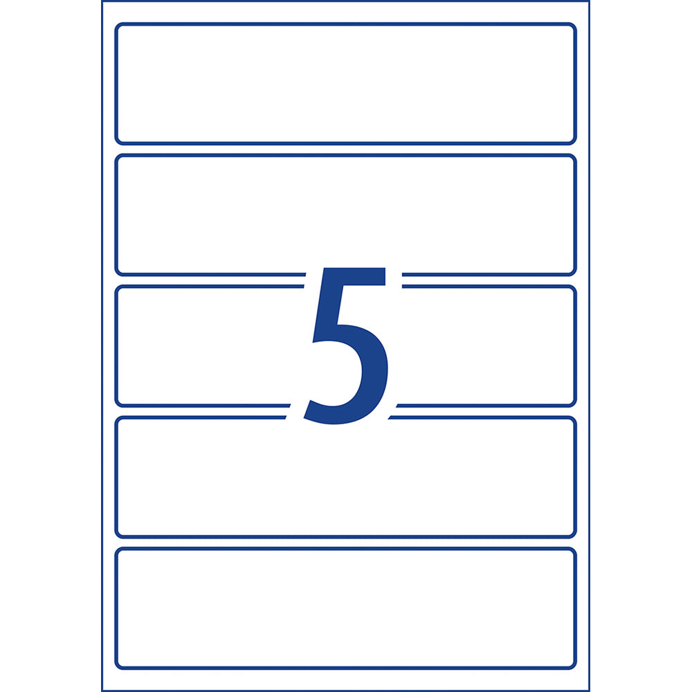 Avery Label L7146 Wrapround White Durable Laser 196x51mm 5up 12 Sheets - Cafe Supply