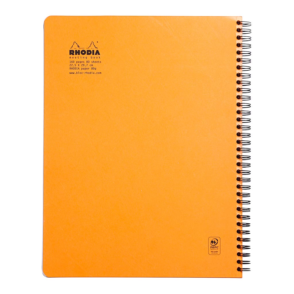 Rhodia Meeting Book Spiral A4+ Orange - Cafe Supply
