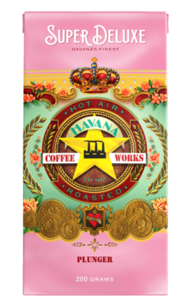 Havana Super Deluxe Plunger Grind Coffee 200g - Cafe Supply