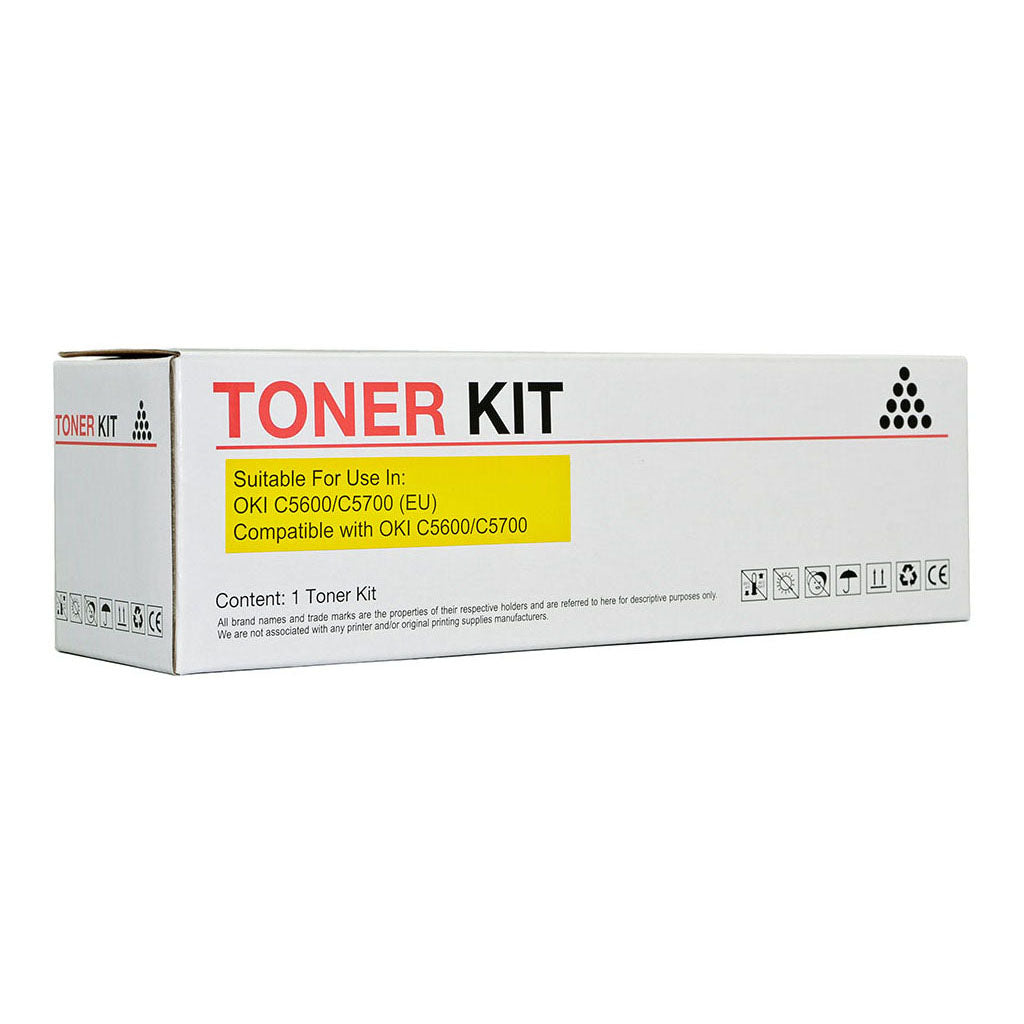 Icon Compatible OKI C5600 C5700 Yellow Toner Cartridge - Cafe Supply