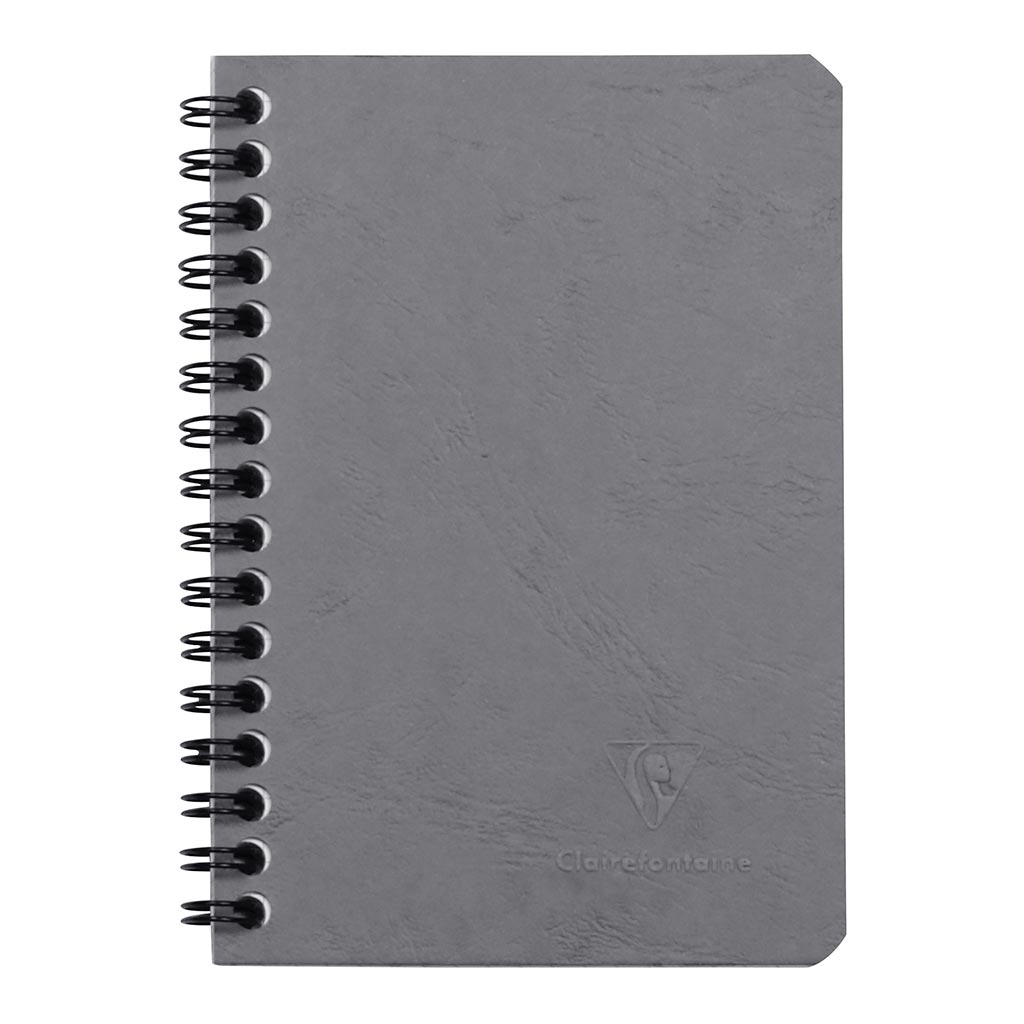 Age Bag Spiral Notebook Pocket Lined Grey - Cafe Supply