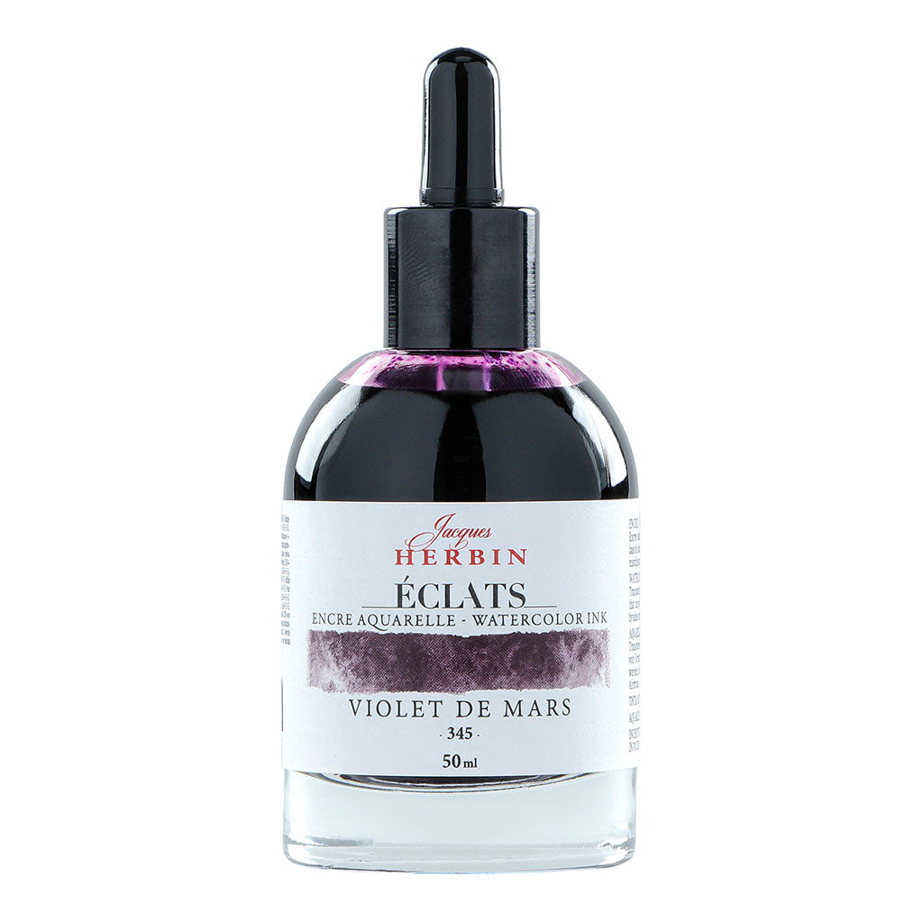 Jacques Herbin Eclats Watercolour Ink 345 March Violet 50ml - Cafe Supply