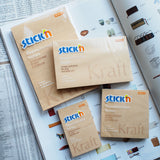 Stick'n Note 76x76mm 100 Sheet Kraft - Cafe Supply