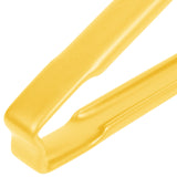 9 ½-inch stainless steel one-piece scalloped tongs with yellow Kool-Touch® handle - Cafe Supply
