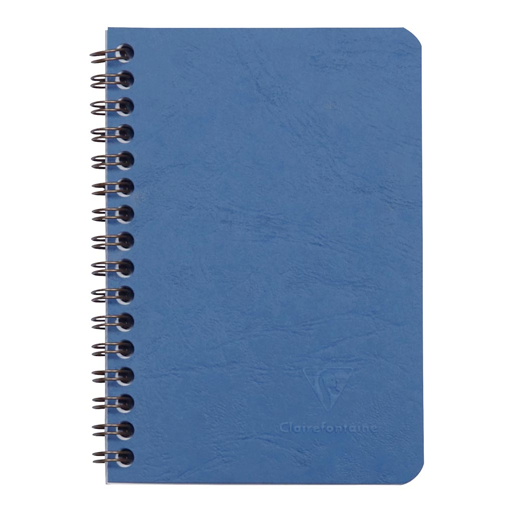Age Bag Spiral Notebook Pocket Lined Blue - Cafe Supply