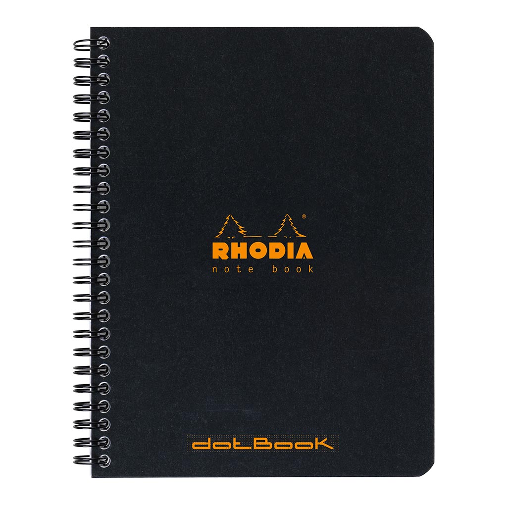 Rhodia Classic Notebook Spiral A5+ Lined Black - Cafe Supply
