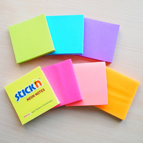 Stick'n Note 76x76mm 100 Sheet Neon Orange - Cafe Supply