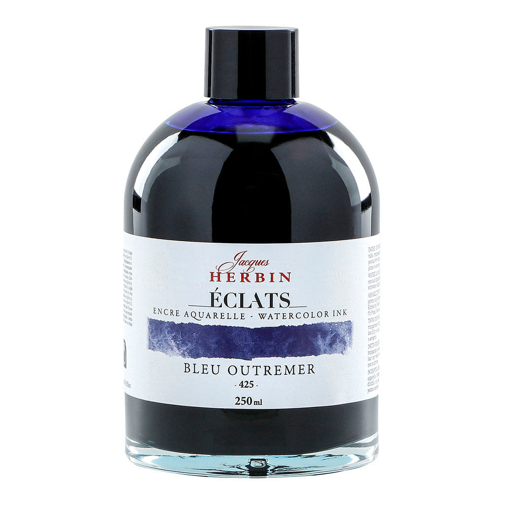 Jacques Herbin Eclats Watercolour Ink 425 Ultramarine Blue 250ml - Cafe Supply