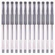 Basics by Zart Gel Pens 12 Pack Silver - Cafe Supply