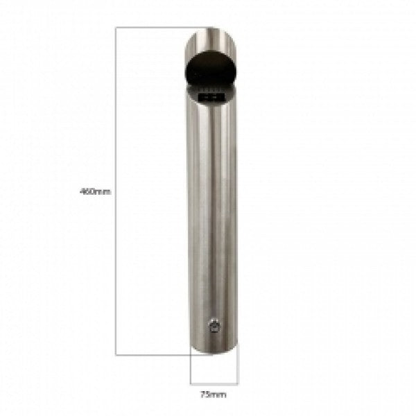 Cylindrical S/S Wall Mounted Ashtray - Cafe Supply