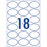 Avery Label L7101REV Oval White 18up 10 Sheets 63x42mm - Cafe Supply