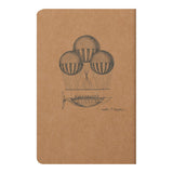 Flying Spirit Sewn Notebook 11x17cm Kraft - Cafe Supply