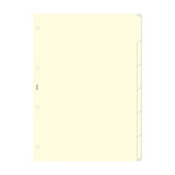 Filofax A4 Cream Blank Index 6 Tabs Refill - Cafe Supply