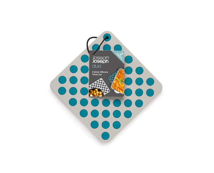 Joseph Joseph Duo 2pc Silicone Trivets (Opal/Stone) - Cafe Supply