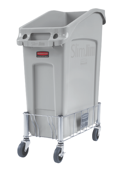 Rubbermaid SLIM JIM® Stainless Steel Dolly - Cafe Supply