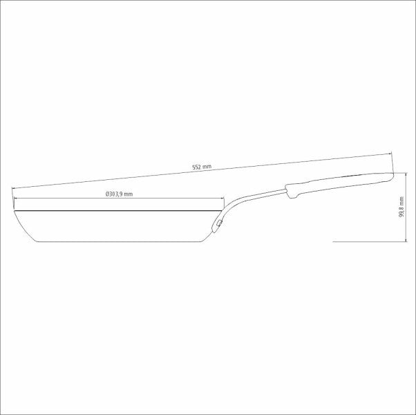 Tramontina Professional Iron Skillet Grill 30cm 2.4l