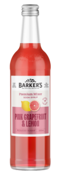 Barker's Pink Grapefruit & Lemon Premium Mixer 500ml - Cafe Supply