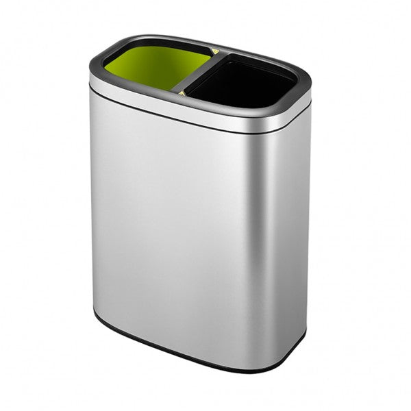10L Rectangular S/S Silver Recycling Bin - Cafe Supply