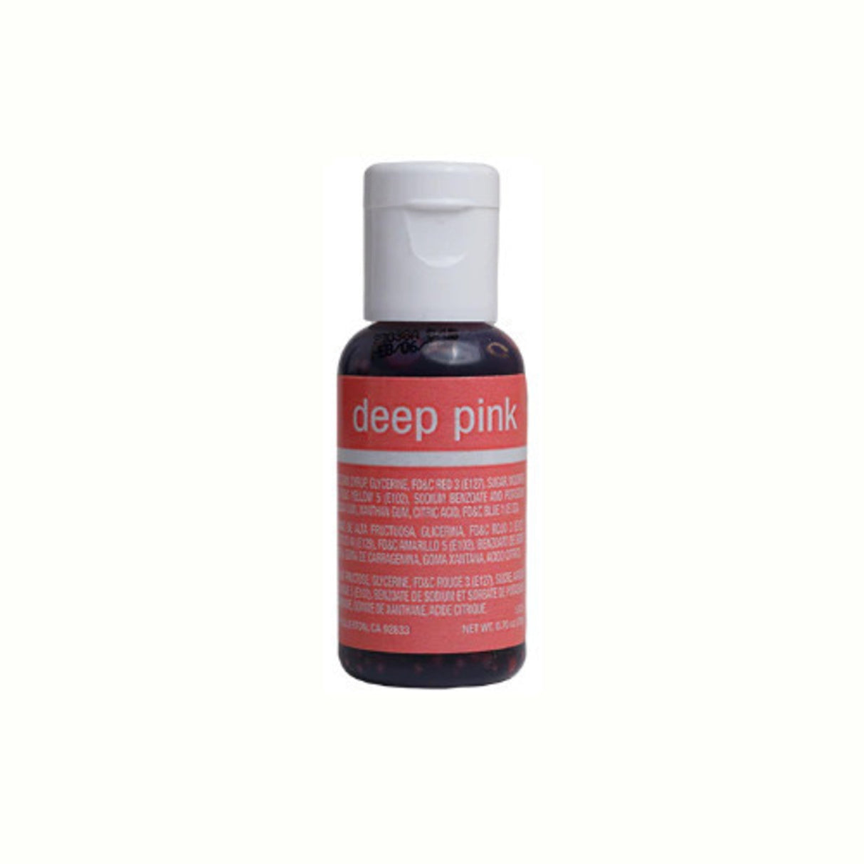 Chefmaster Liqua Gel Deep Pink .70oz Bottle - Cafe Supply