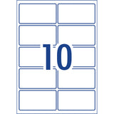 Avery Label Permanent Rectangular L7148 96x51mm 10up 10 Sheets - Cafe Supply