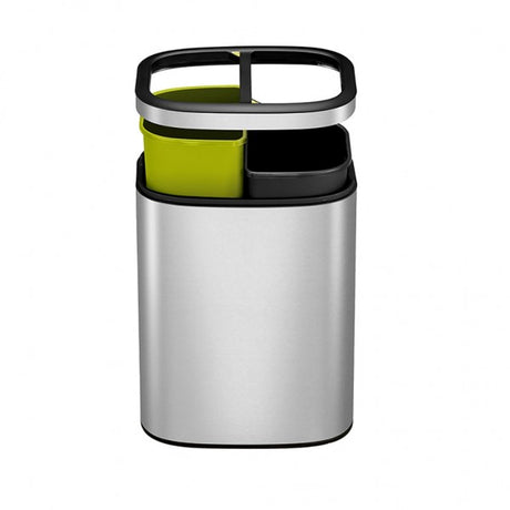 10L Rectangular S/S Silver Recycling Bin - Cafe Supply