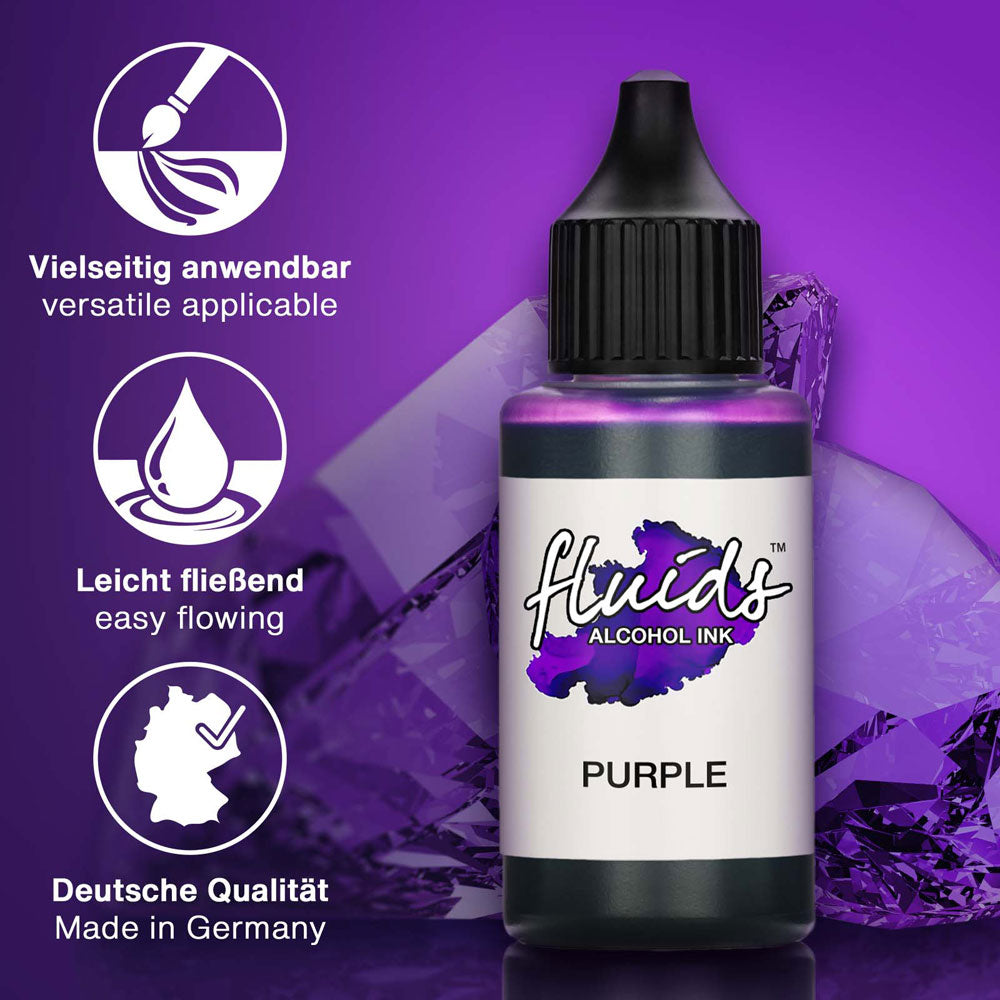 Octopus Fluids Alcohol Ink Purple Violet 30ml - Cafe Supply