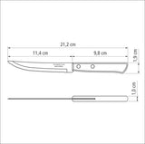 Tramontina Churrasco Steak Knife Serrated Narrow Blade Polywood Brown 5",  12cm