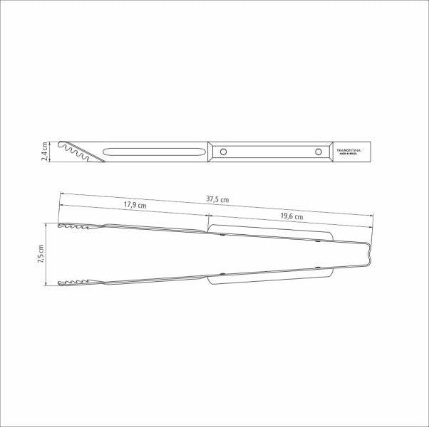 Tramontina Polywood Churrasco Meat Tong  8", 20cm