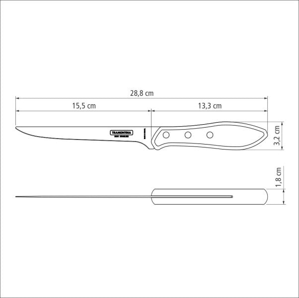 Tramontina Polywood Churrasco Fillet/Boning Knife 6" 15cm