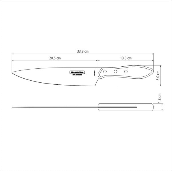 Tramontina Polywood Churrasco Carving Knife  8", 20cm