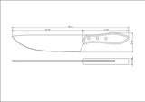 Tramontina Polywood Churrasco Meat Knife  8", 20cm