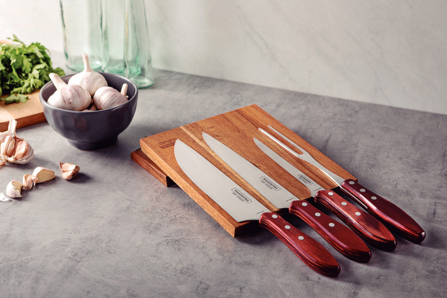 Tramontina Churrasco Barbecue Knife Block  5 Piece - Red