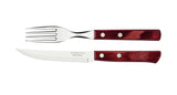 Tramontina Churrasco Steak Knife Polywood Traditional Steak Set Red 12pc - Cafe Supply