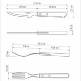 Tramontina Churrasco Spanish Steak Cutlery 12 Piece Set - Red