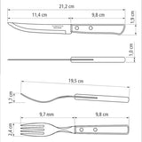 Tramontina Churrasco Steak Knife Polywood Traditional Steak Set Brown 12pc