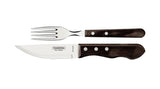 Tramontina Churrasco Jumbo Steak Cutlery 12 Piece Set  - Brown