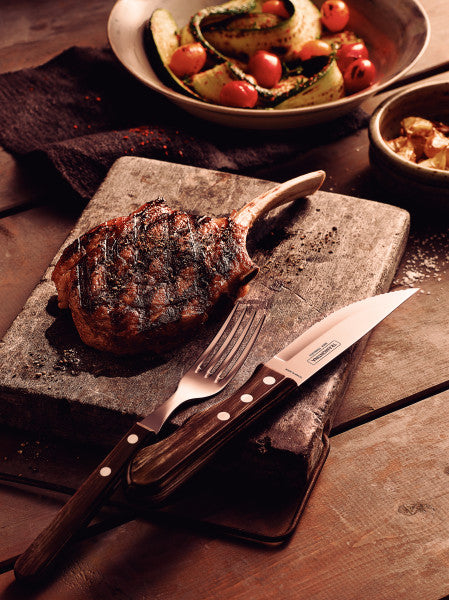 Tramontina Churrasco Jumbo Steak Cutlery 12 Piece Set  - Brown