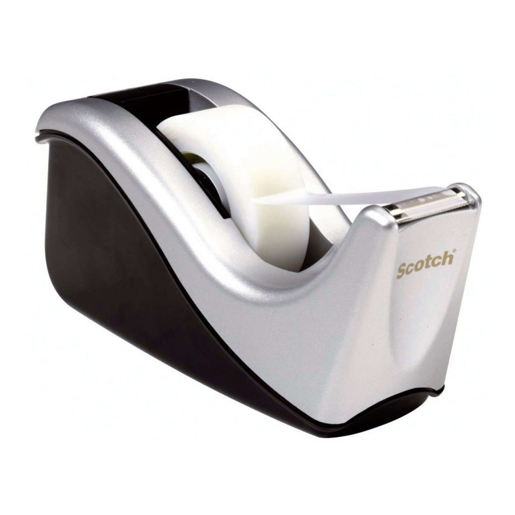 Scotch C60-ST Tape Dispenser Silver/Black - Cafe Supply